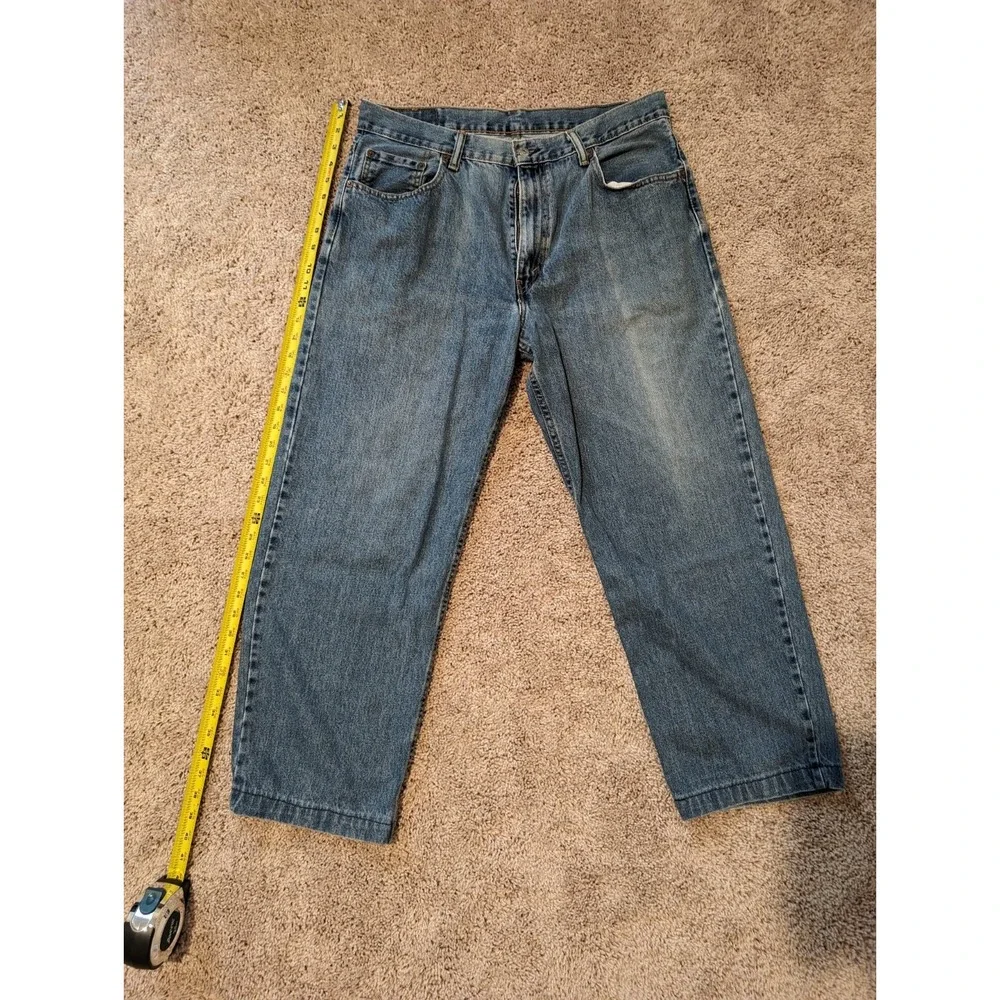 Levis 550 Jeans Mens 36x32 Straight Leg Medium Wash Blue Denim Relaxed Cotton
